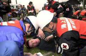 Japan, U.S. hold 1st joint disaster-relief drill in Tokyo